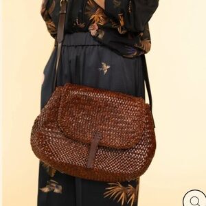 Dragon Diffusion Burgundy Woven Crossbody City Bag